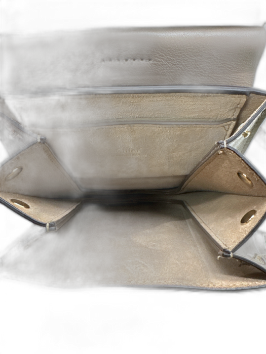 Chloe Taupe Beige Leather Gold Tone Hardware Ring Detail Crossbody Bag Taupe Beige