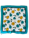 Christian Dior Teal, Yellow & White Silk Rose Square scarf Teal, Yellow & White