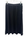 Le Gali Size M Black Polyester Blend Elastic Waist Pockets A Line Midi Skirt Black / M