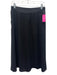 Le Gali Size M Black Polyester Blend Elastic Waist Pockets A Line Midi Skirt Black / M