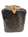 Louis Vuitton Brown & Beige Coated Canvas Leather trim Monogram Zip closure Bag Brown & Beige / 35