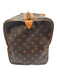 Louis Vuitton Brown & Beige Coated Canvas Leather trim Monogram Zip closure Bag Brown & Beige / 35