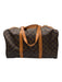 Louis Vuitton Brown & Beige Coated Canvas Leather trim Monogram Zip closure Bag Brown & Beige / 35