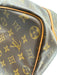 Louis Vuitton Brown & Beige Coated Canvas Leather trim Monogram Zip closure Bag Brown & Beige / 35