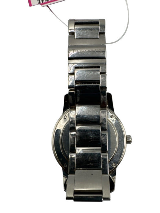 Tiffany & Co. Silver & Black Stainless steel Butterfly Clasp Watches Silver & Black