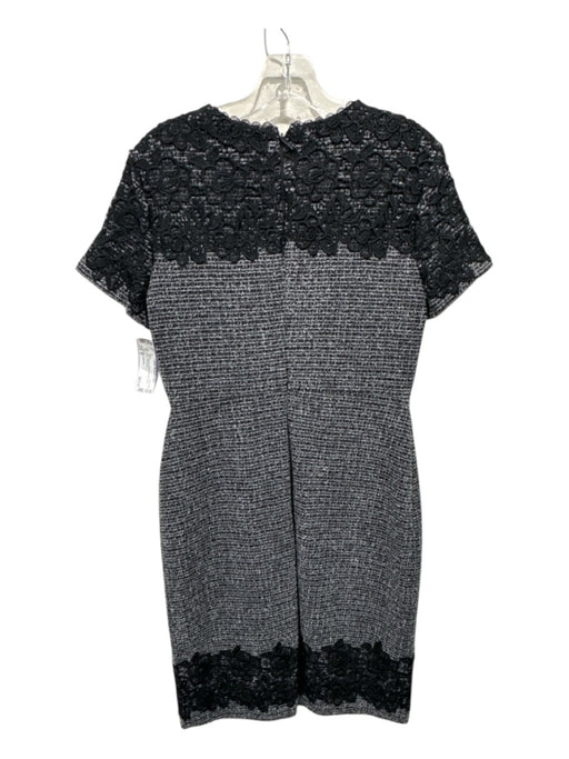 Karl Lagerfeld Size 6 Black & White Polyester Lace tweed Dress Black & White / 6