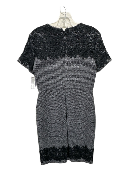 Karl Lagerfeld Size 6 Black & White Polyester Lace tweed Dress Black & White / 6