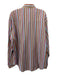 Robert Graham Size XL Orange & Blue Cotton Striped Button Up Long Sleeve Shirt Orange & Blue / XL