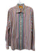 Robert Graham Size XL Orange & Blue Cotton Striped Button Up Long Sleeve Shirt Orange & Blue / XL