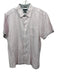 Ted Baker Size 6 Pink Linen Solid Button up Men's Short Sleeve Pink / 6