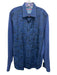 Robert Graham Size XL Blue Cotton Blend Abstract Patches Men's Long Sleeve Shirt Blue / XL