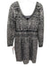 Kay Unger Size 6 Black & Silver Nylon Metallic Lace Long Sleeve Dress Black & Silver / 6