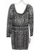 Kay Unger Size 6 Black & Silver Nylon Metallic Lace Long Sleeve Dress Black & Silver / 6