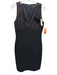 St. John Size 4 Black & Copper No Fabric Tag Tweed Metallic Thread U Neck Dress Black & Copper / 4