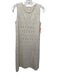 St. John Evening Size 2 Cream Beige Wool Blend Knit Metallic accents Dress Cream Beige / 2