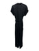 Good American Size 2 Black Viscose Short Sleeve 1/2 Button Jacquard Jumpsuit Black / 2