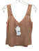 Escada Size 36 Beige Pink Silk Sleeveless V Neck Gathered Detail Tank Top Beige Pink / 36