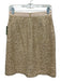 Kate Spade Size 6/4 Gold Rayon Blend Sequined Tweed Blazer Pencil Skirt Set Gold / 6/4
