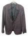 Emporio Armani Purple & Black Wool All Over Print Tuxedo Jacket Men's Blazer Purple & Black / 54