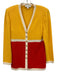 St. John Collection Size S yellow, white, red Wool Knit Color Block Cardigan yellow, white, red / S