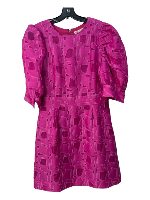 Marie Oliver Size S Magenta Pink Missing Fabric Tag 3/4 Sleeve Cut Outs Dress Magenta Pink / S