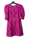 Marie Oliver Size S Magenta Pink Missing Fabric Tag 3/4 Sleeve Cut Outs Dress Magenta Pink / S