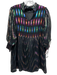 Emily Lovelock Size S Black & Multi Silk Metallic Thread V Neck Dress Black & Multi / S