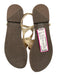 Lilly Pulitzer Shoe Size 7 Gold & Turquoise Leather Upper Ankle Strap Sandals Gold & Turquoise / 7