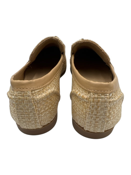 Steve Madden Shoe Size 7 Beige Faux Raffia Square Toe Horse Bit Woven Loafers Beige / 7