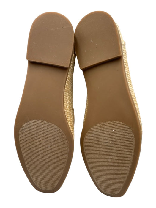 Steve Madden Shoe Size 7 Beige Faux Raffia Square Toe Horse Bit Woven Loafers Beige / 7