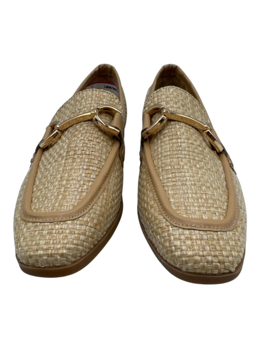 Steve Madden Shoe Size 7 Beige Faux Raffia Square Toe Horse Bit Woven Loafers Beige / 7