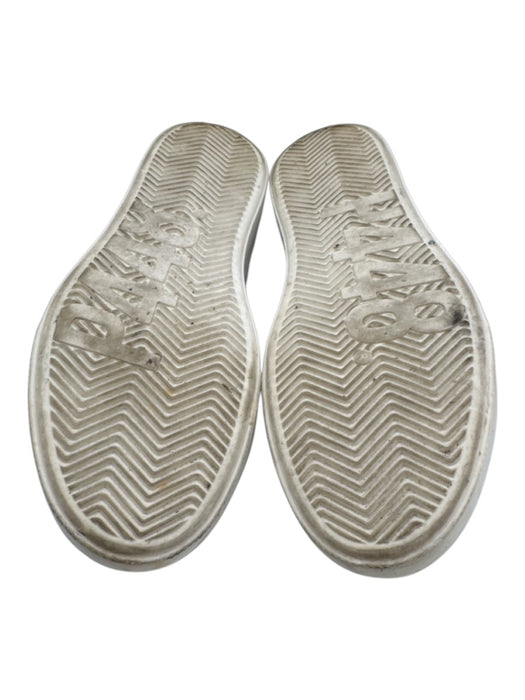 P448 Shoe Size 38 White & Gray Leather Upper Perforated Logo Shimmer Sneakers White & Gray / 38
