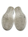 P448 Shoe Size 38 White & Gray Leather Upper Perforated Logo Shimmer Sneakers White & Gray / 38