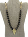 Mollybeads Gold Tone & Gunmetal Metal Chain Faceted Bead Smoky Quartz Necklace Gold Tone & Gunmetal