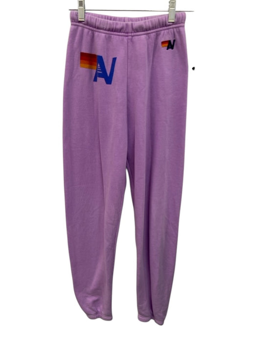 Aviator Nation Size XS Purple & Multi Polyester & Cotton Logo Sweatpant Pants Purple & Multi / XS