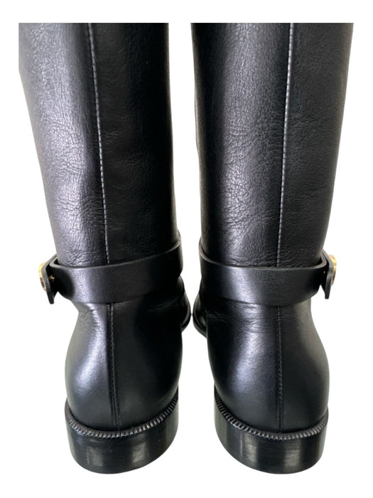 Dior Shoe Size 36.5 Black Leather goldtone hardware Box Included Riding Boots Black / 36.5