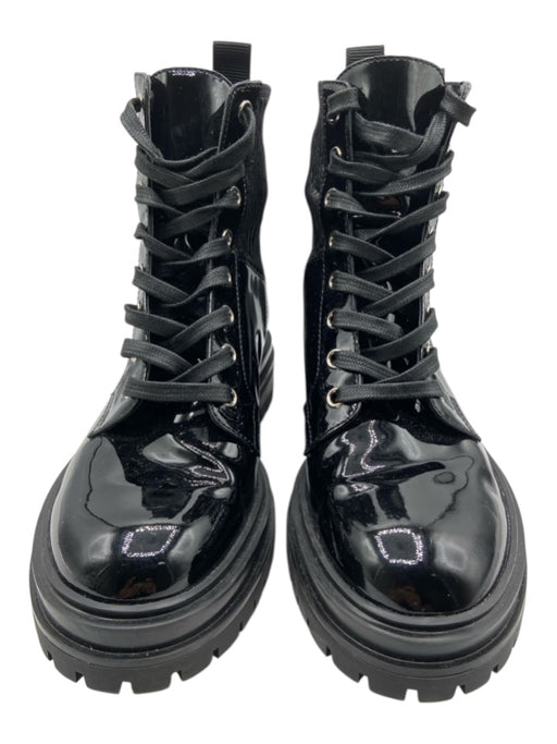 Gianvito Rossi Shoe Size 36.5 Black Patent Leather Leather Fluted Booties Black / 36.5