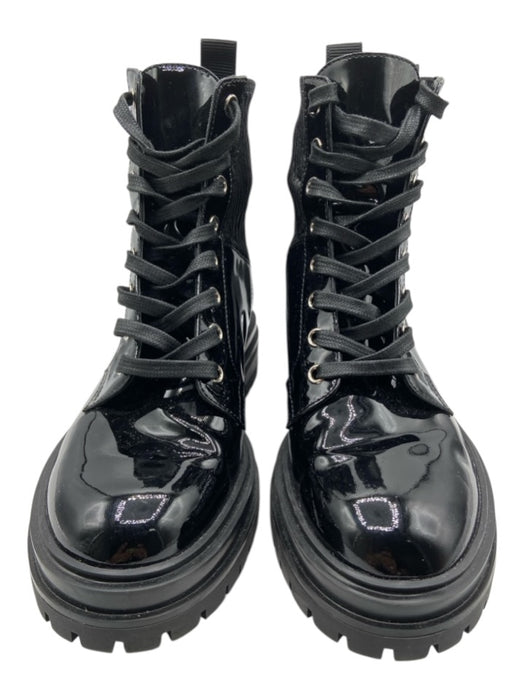 Gianvito Rossi Shoe Size 36.5 Black Patent Leather Leather Fluted Booties Black / 36.5