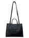 Telfar Black Polyurethane Blend Double Top Handle Crossbody Tote Logo Bag Black / L