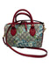 Gucci Beige Red Blue Coated Canvas Guccisima Floral Double Top Handle Bag Beige Red Blue / S