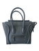 Celine Gray Calfskin Double Top Handle Gold Hardware Handbag Top Zip Bag Gray / M