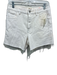 Faherty Size 27 Off White Cotton Blend Denim High Rise Raw Hem Shorts Off White / 27