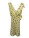 Realisation Size S Yellow & red Floral Sleeveless V Neck Tie Back Dress Yellow & red / S