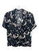 Reformation Size XS Black, Cream & Brown Print Rayon Blend Short Sleeve Top Black, Cream & Brown Print / XS