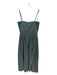 Misha Collection Size 2 Green & Silver Polyester & Lurex Spaghetti Strap Dress Green & Silver / 2