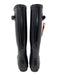 Hunter Shoe Size 5 Black Rubber Round Toe Block Heel Buckle Detail Boots Black / 5