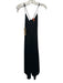 Reformation Size 0 Black Viscose Blend Spaghetti Strap Button Up Dress Black / 0