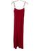 Reformation Size Est XS Red Spaghetti Strap Slit Back Zip Maxi Dress Red / Est XS