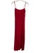 Reformation Size Est XS Red Spaghetti Strap Slit Back Zip Maxi Dress Red / Est XS