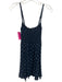 Reformation Size 0 Navy Blue & White Viscose Spaghetti Strap Polka Dot Dress Navy Blue & White / 0